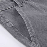 Street Retro Low Rise Denim Cargo Pants