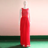 Lace Spliced Chiffon Dress