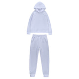 Simple Solid Color Hooded Casual Suit