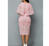 MD African Lace Dress for Women | Plus Size Maxi Dashiki Ankara Robe