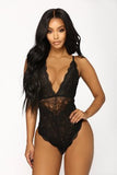 Erotic Lingerie Sexy Black Lace Up Women's One Piece Underwear