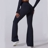 Women's Flared Pants Yoga High Waist Slim Tight Trousers Fitness Sports Clothing