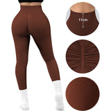 High waist seamless leggings for women, perfect for yoga, running, and fitness activities.