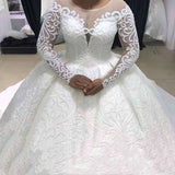 Ball Gown Wedding Dress Long Sleeves Bridal Gown