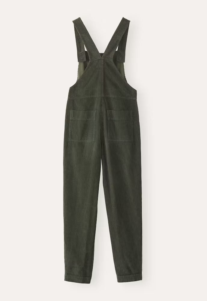 Corduroy Bib Overalls With Buttons And Pockets Fashion Casual Jumpsuit Loose Straight Pnats For Women