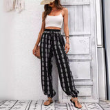 Mesh Wide-leg Knickerbockers Casual Pants