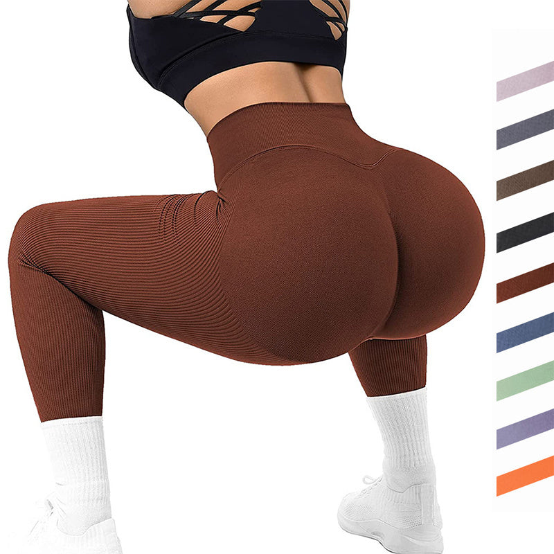 High waist seamless leggings for women, perfect for yoga, running, and fitness activities.