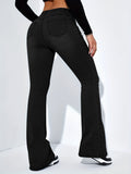 Women's Slim-fit Jeans Pants With Flared Design Fashion Casual High Waist Stretch Trousers