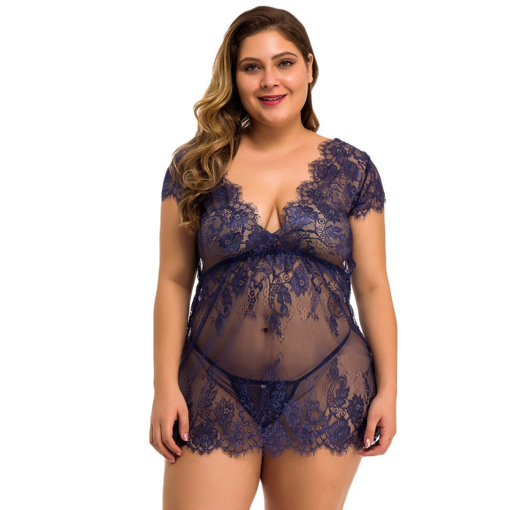 Full size sexy lingerie full lace