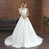 Wedding Dress Bride Married Korean Version Of The Satin Big Tail Studio Wedding Dress