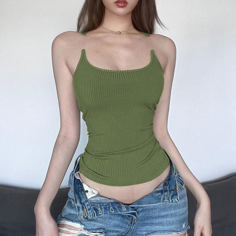 Y2K Invisible Camisole Vest Ins Fashion Slim U-neck Top Summer Women's Clothing