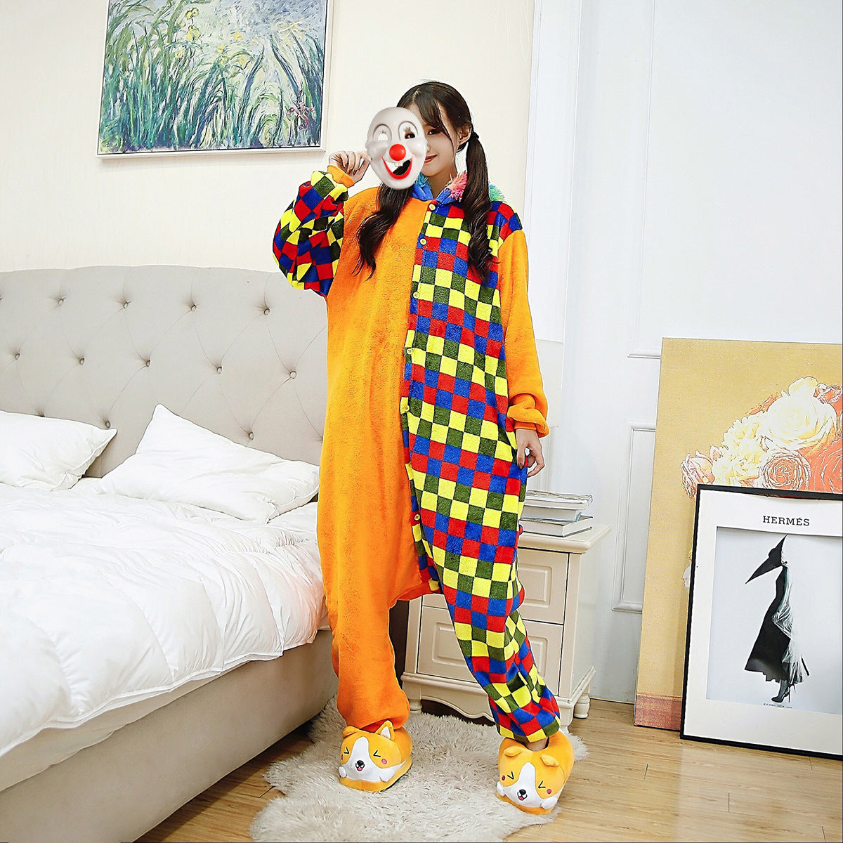 Autumn and winter flannel cartoon nightwear