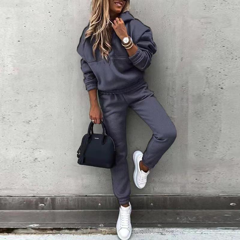 Women's New Hooded Sweatshirt Sports Suit