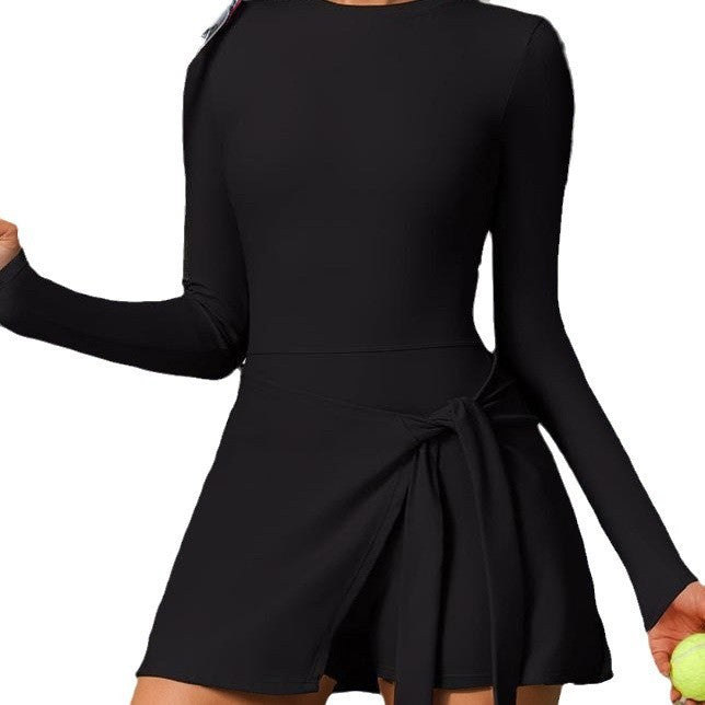 Fake Two-piece Anti-exposure Tight Sports Casual Yoga Female Tennis Skirt