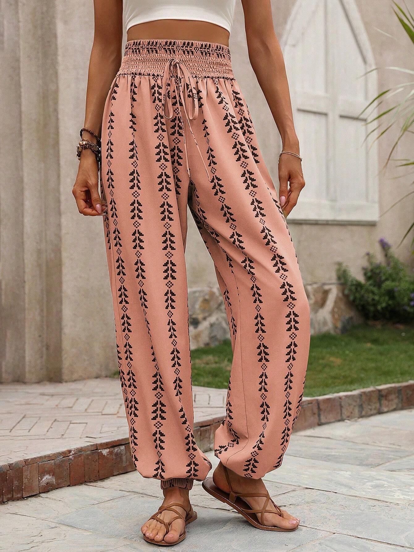 Mesh Wide-leg Knickerbockers Casual Pants