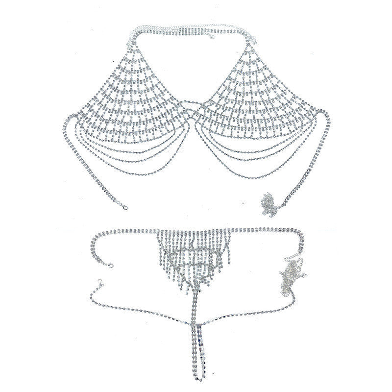 Rhinestone Sexy Lingerie Suit Body Chain